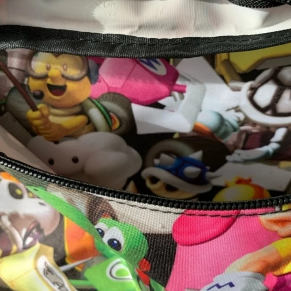 Mario Kart Backpack Book Bag Tote school colors Multicolor Blue Red Yellow Green